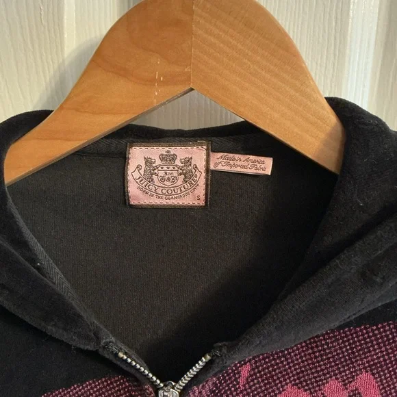 Juicy Couture Black Hoodie with Pink Logo - Picture 2 of 6